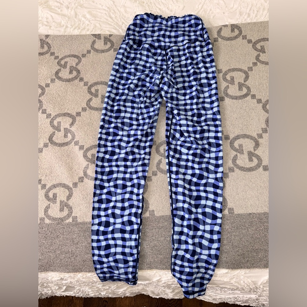 Aerie High-Waist Blue Check Leggings - Picture 7 of 9